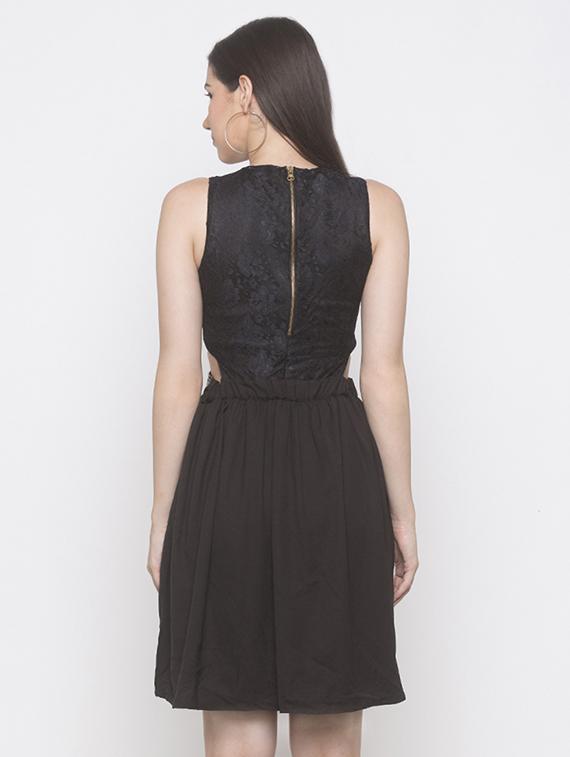 round neck belted a-line dress - 16889909 - Zoom Image - 3