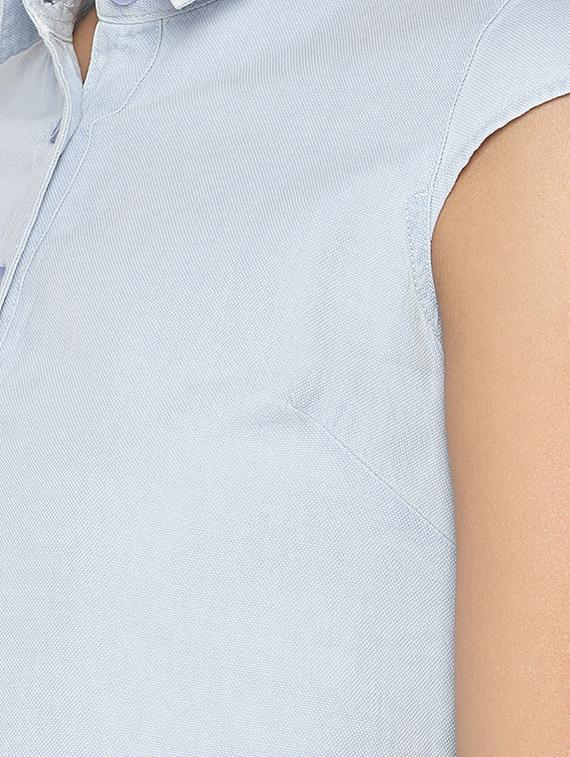 tie back solid shirt dress - 16889922 - Zoom Image - 5