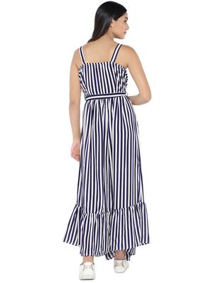 tie front striped maxi dress - 16889930 - Standard Image - 3