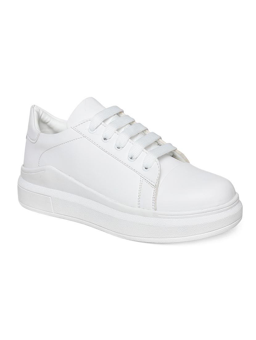 white lace-up sneakers - 16889979 - Zoom Image - 1