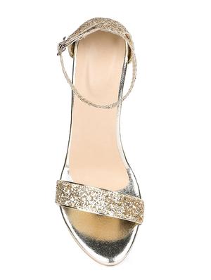 gold ankle strap sandals - 16890036 - Standard Image - 4