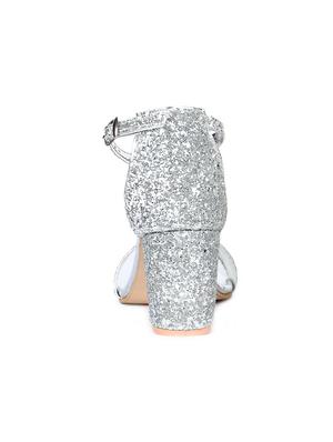 silver ankle strap sandals - 16890037 - Standard Image - 3