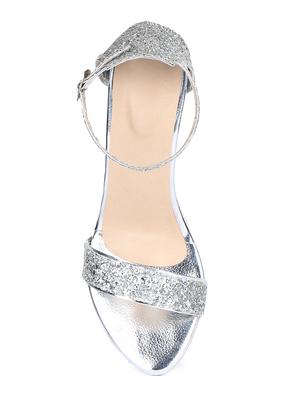 silver ankle strap sandals - 16890037 - Standard Image - 4