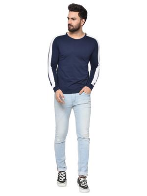 navy blue taped t-shirt - 16890146 - Standard Image - 4