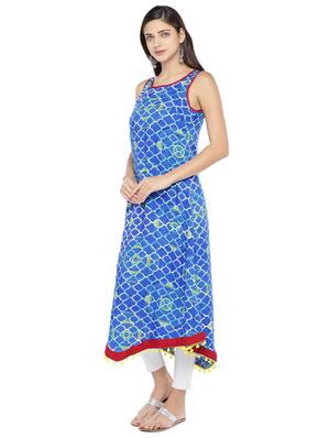 printed a-line kurta - 16890780 - Standard Image - 2