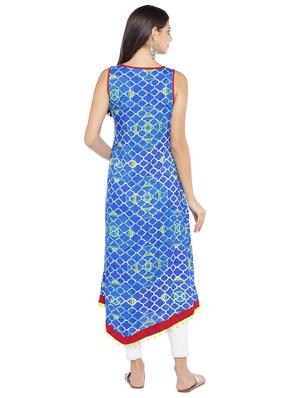 printed a-line kurta - 16890780 - Standard Image - 3