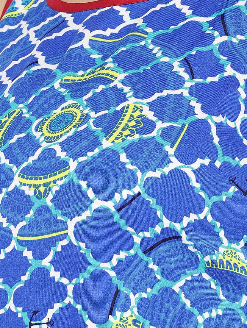 printed a-line kurta - 16890780 - Zoom Image - 4