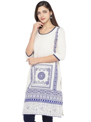 printed straight kurta - 16890809 - Standard Image - 2