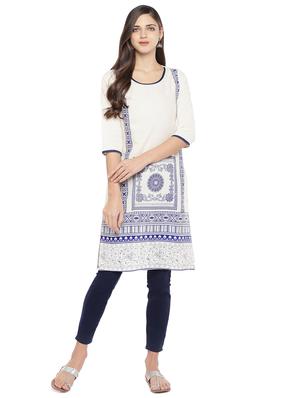 printed straight kurta - 16890809 - Standard Image - 4