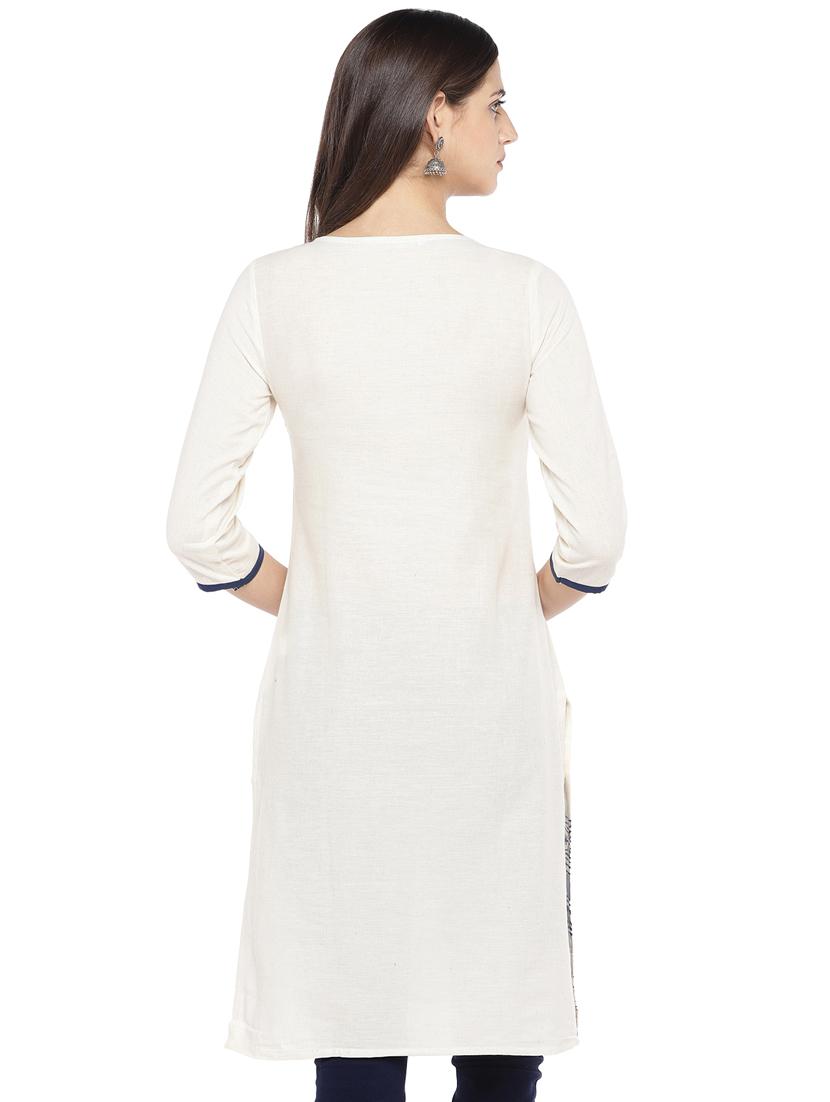 printed straight kurta - 16890809 - Zoom Image - 3