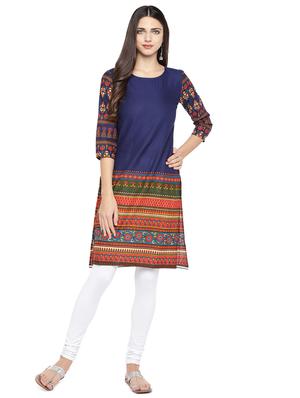 floral straight kurta - 16890813 - Standard Image - 4
