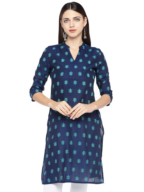 floral straight kurta - 16890815 - Standard Image - 1