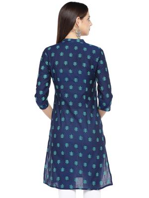floral straight kurta - 16890815 - Standard Image - 3