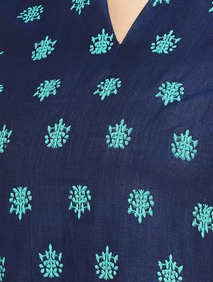 floral straight kurta - 16890815 - Standard Image - 5