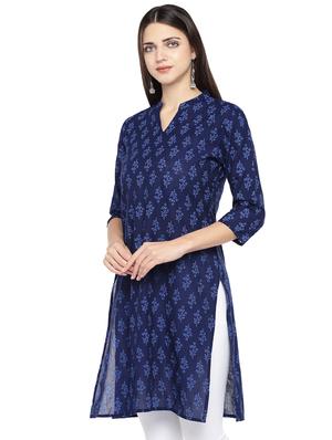 floral straight kurta - 16890816 - Standard Image - 2