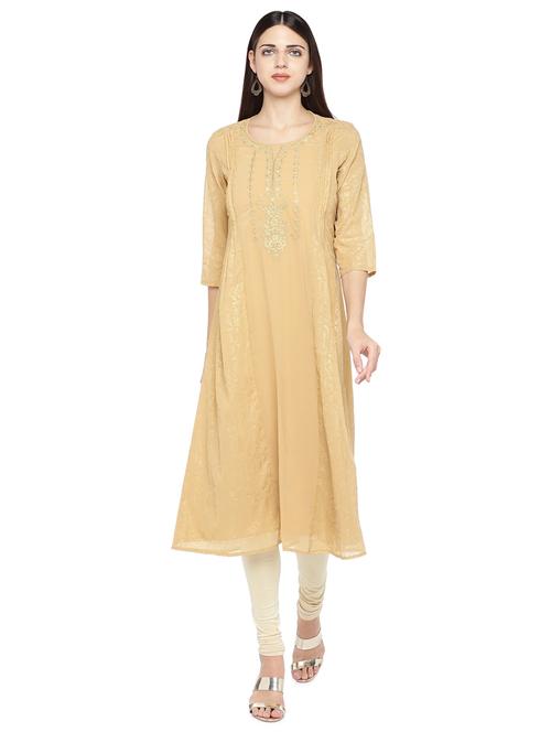 embroidered a-line kurta - 16890827 - Very Small Image - 1