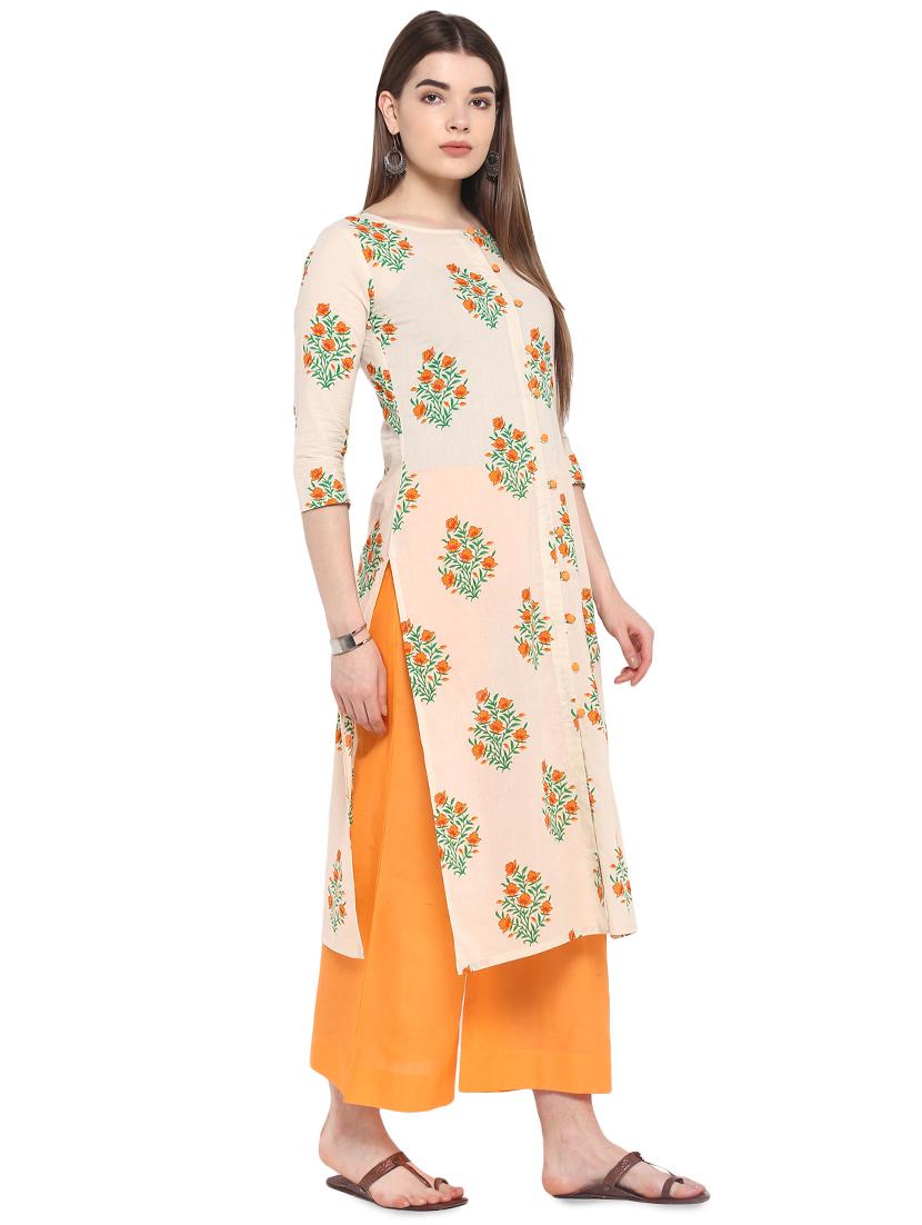 floral kurta palazzo set - 16890962 - Zoom Image - 2