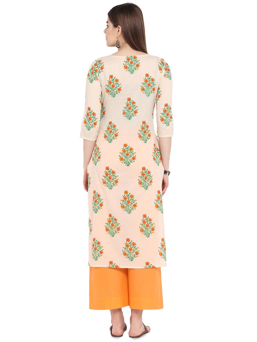 floral kurta palazzo set - 16890962 - Zoom Image - 3