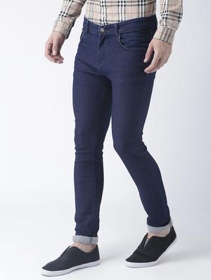 blue solid plain jeans - 16891005 - Standard Image - 2