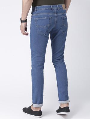 blue solid plain jeans - 16891011 - Standard Image - 3