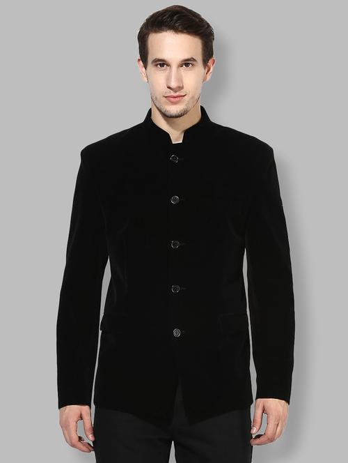 black velvet bandhgala blazer - 16891014 - Standard Image - 1