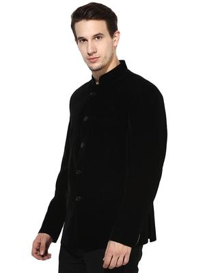 black velvet bandhgala blazer - 16891014 - Standard Image - 2