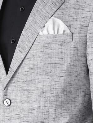 grey linen single breasted casual blazer - 16891016 - Standard Image - 5