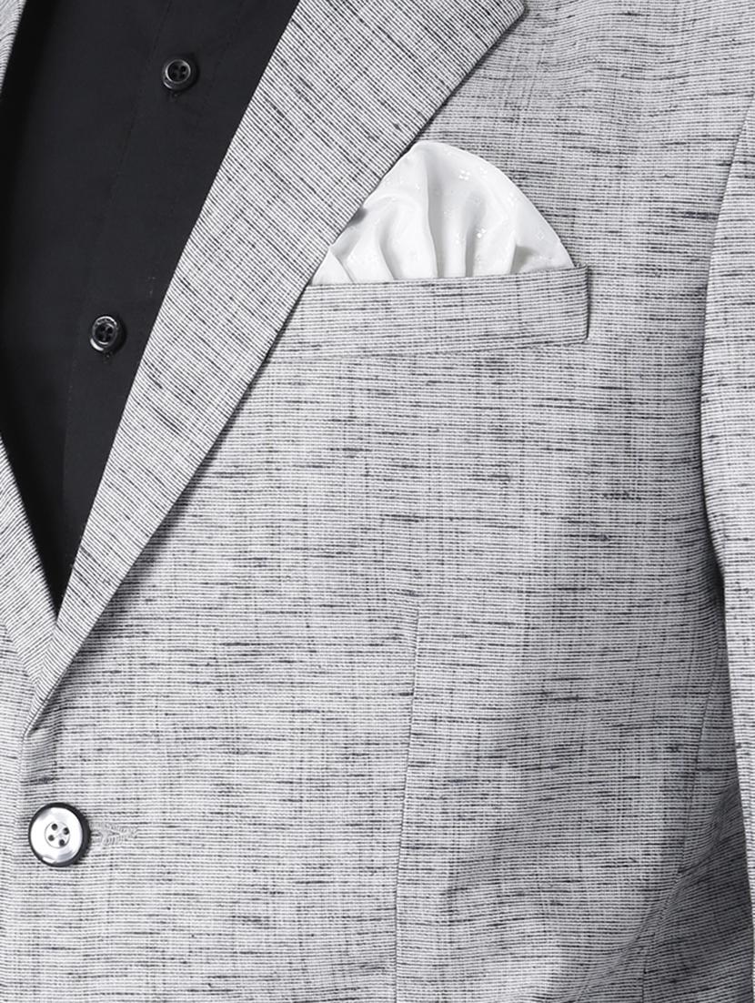 grey linen single breasted casual blazer - 16891016 - Zoom Image - 5
