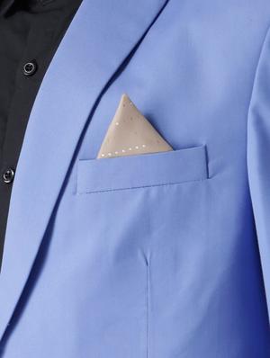 blue solid single breasted casual blazer - 16891112 - Standard Image - 5