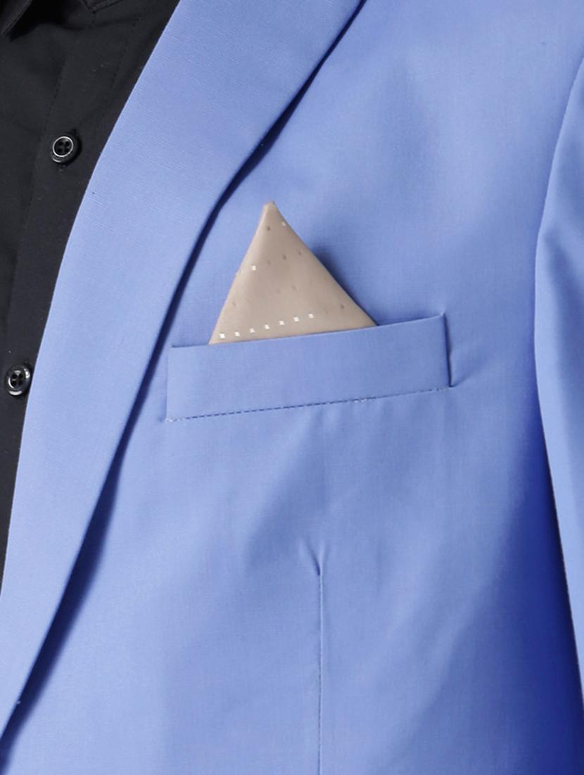blue solid single breasted casual blazer - 16891112 - Zoom Image - 5