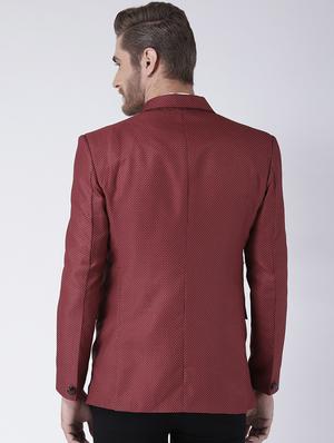 red printed single breasted casual blazer - 16891127 - Standard Image - 3