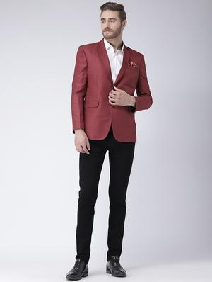 red printed single breasted casual blazer - 16891127 - Standard Image - 4