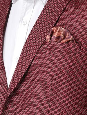 red printed single breasted casual blazer - 16891127 - Standard Image - 5