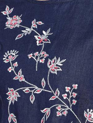 embroidered high-low kurta - 16891238 - Standard Image - 4