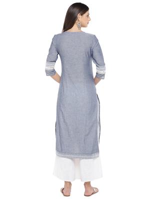 floral straight kurta - 16891242 - Standard Image - 3