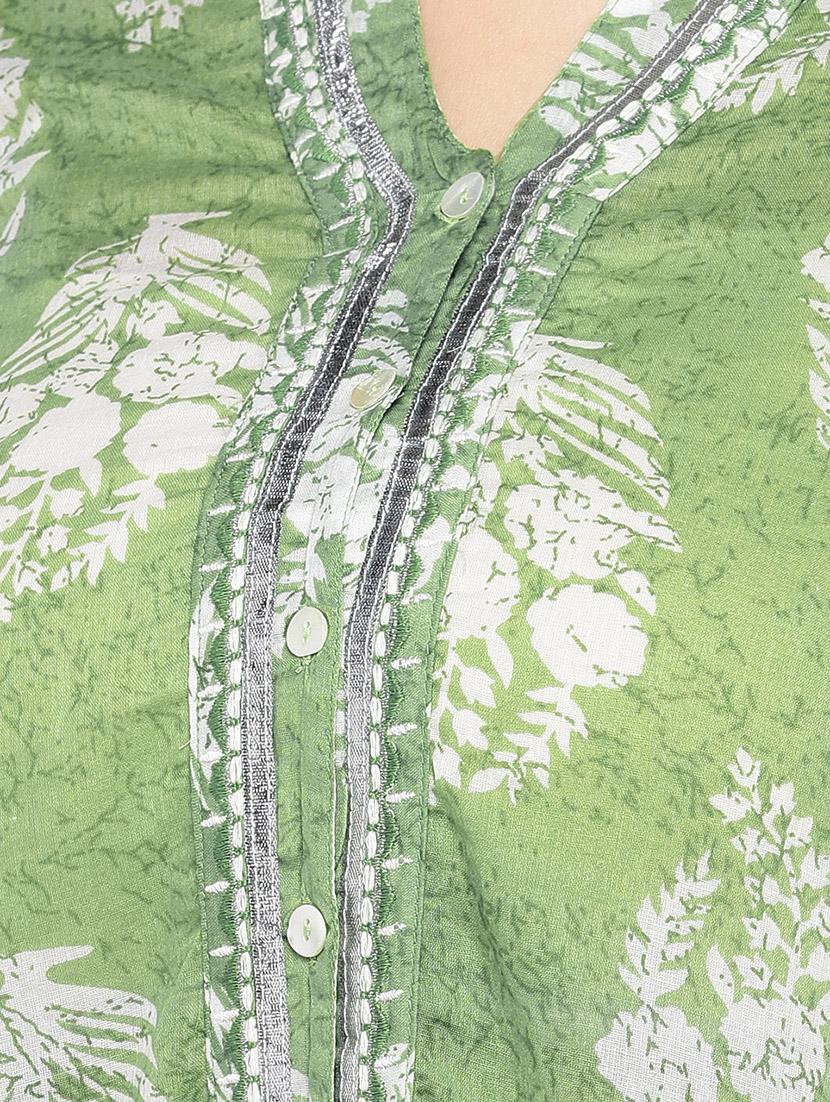 floral print asymmetric kurta - 16891244 - Zoom Image - 4
