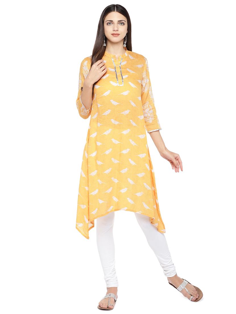 conversational asymmetric kurta - 16891246 - Zoom Image - 1