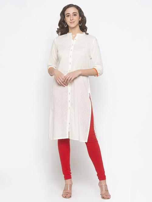 solid straight kurta - 16891260 - Standard Image - 1