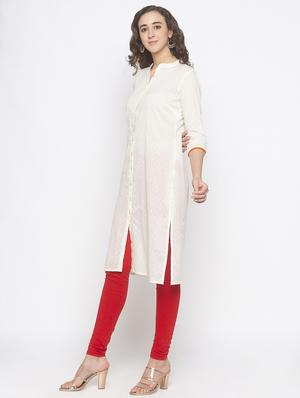 solid straight kurta - 16891260 - Standard Image - 2