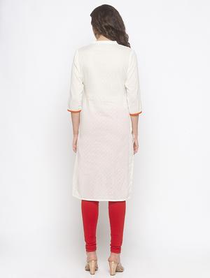 solid straight kurta - 16891260 - Standard Image - 3