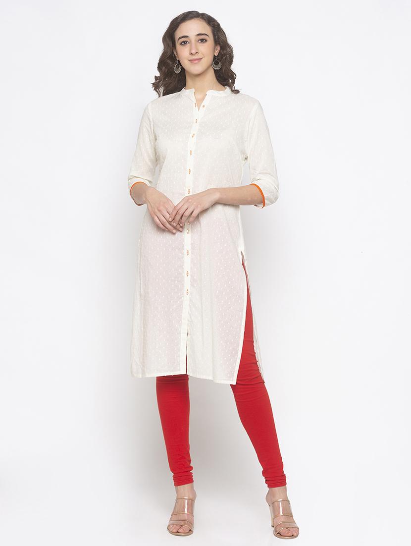 solid straight kurta - 16891260 - Zoom Image - 1