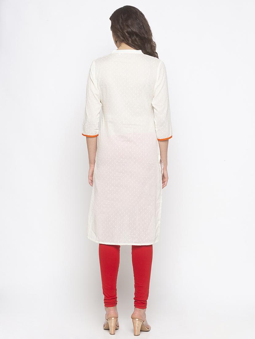solid straight kurta - 16891260 - Zoom Image - 3