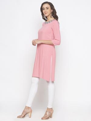 solid straight kurta - 16891269 - Standard Image - 2