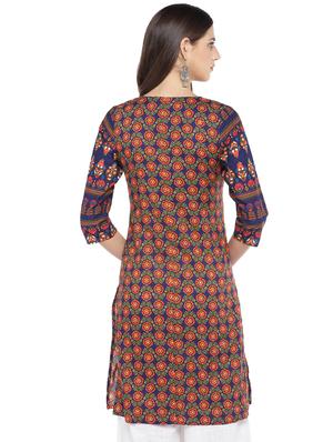 floral straight kurta - 16891281 - Standard Image - 3