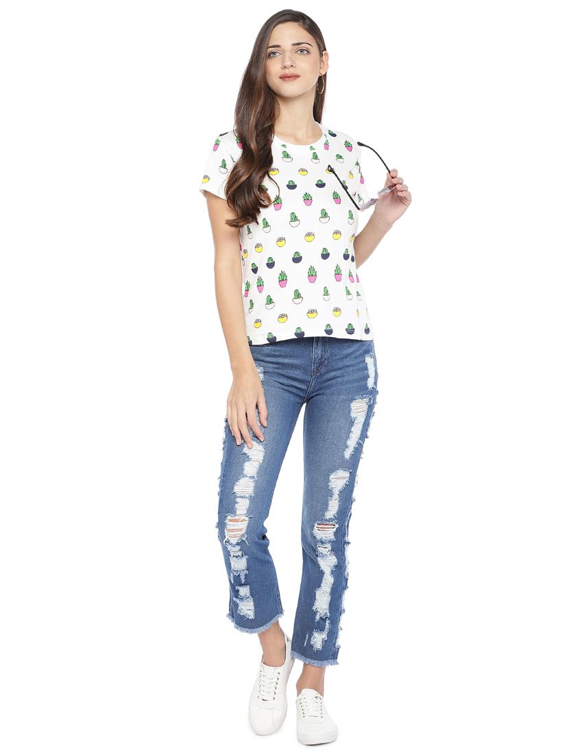 round neck quirky tee - 16891426 - Zoom Image - 4