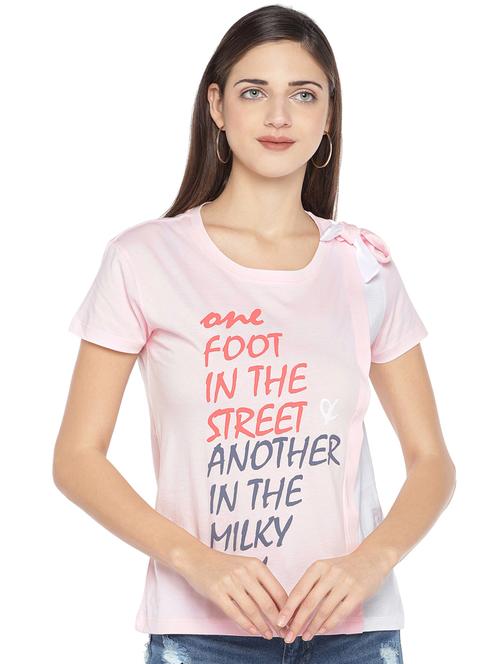 knot detail slogan tee - 16891459 - Standard Image - 1