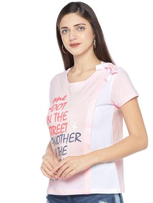 knot detail slogan tee - 16891459 - Standard Image - 2