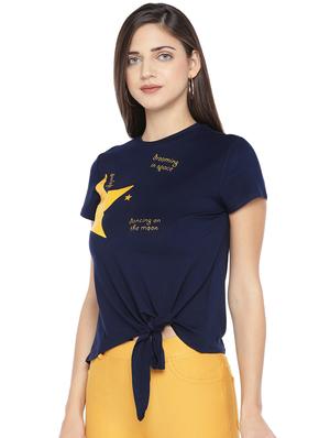 tie front crop tee - 16891461 - Standard Image - 2