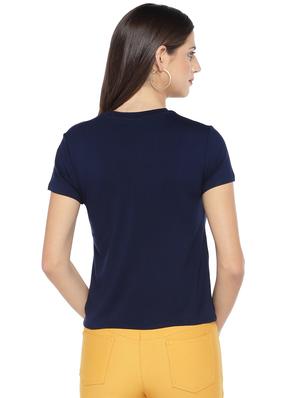 tie front crop tee - 16891461 - Standard Image - 3
