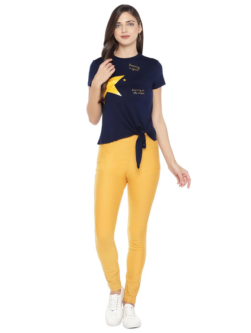 tie front crop tee - 16891461 - Zoom Image - 4